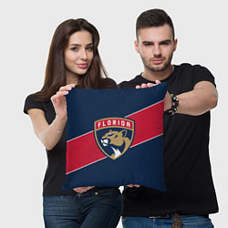 Подушка квадратная Florida Panthers , Флорида Пантерз, цвет: 3D-принт — фото 2