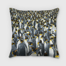 Подушка квадратная Пингвины Penguins, цвет: 3D-принт