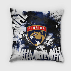 Подушка квадратная Florida Panthers, Флорида Пантерз, цвет: 3D-принт
