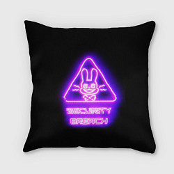 Подушка квадратная Five Nights at Freddys: Security Breach логотип, цвет: 3D-принт