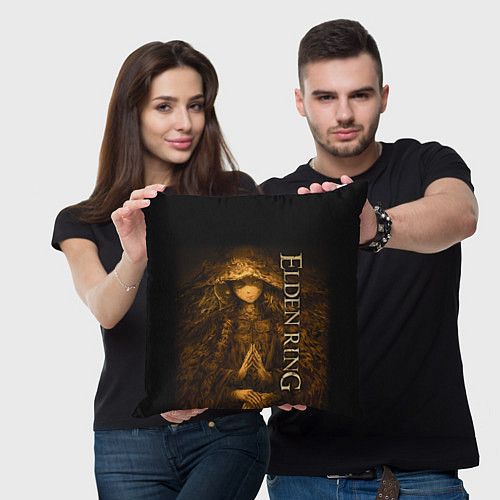 Подушка квадратная ELDEN RING - ЭЛДЕН РИНГ ЖЕНЩИНА / 3D-принт – фото 3