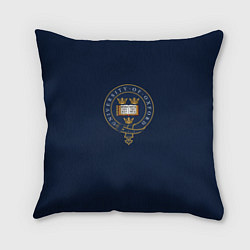 Подушка квадратная Oxford - эмблема университета, цвет: 3D-принт