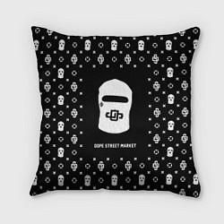 Подушка квадратная Узор Black Dope Ski Mask Dope Street Market, цвет: 3D-принт