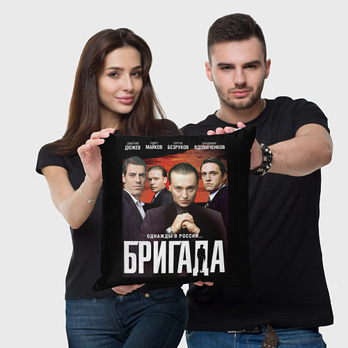 Подушка квадратная Постер сериала БРИГАДА / 3D-принт – фото 3