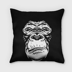 Подушка квадратная Морда гориллы, цвет: 3D-принт