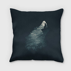 Подушка квадратная Душа природы - волк, цвет: 3D-принт