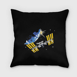 Подушка квадратная Международная Космическая Станция 3D, цвет: 3D-принт
