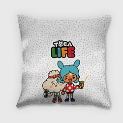 Подушка квадратная Toca Life Art, цвет: 3D-принт