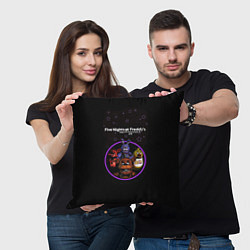 Подушка квадратная Five Nights at Freddys - персонажи из игры, цвет: 3D-принт — фото 2