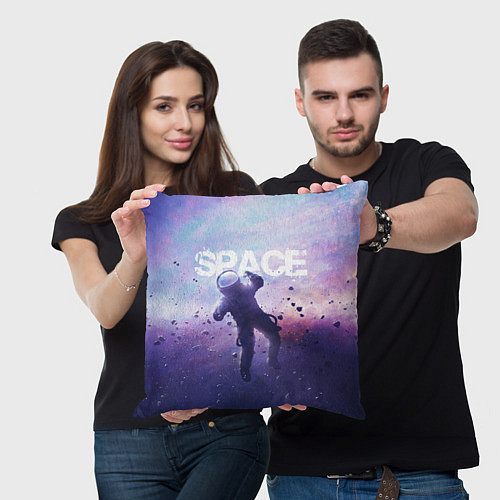 Подушка квадратная Space walk / 3D-принт – фото 3