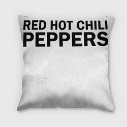 Подушка квадратная Red Hot Chili Peppers с половиной лого, цвет: 3D-принт