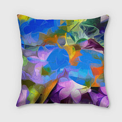 Подушка квадратная Цветочный узор Summer, цвет: 3D-принт
