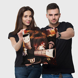 Подушка квадратная Бегущий Хяккимару, цвет: 3D-принт — фото 2