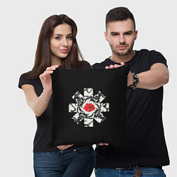 Подушка квадратная RHCP Logo Red Rose, цвет: 3D-принт — фото 2