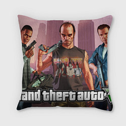 Подушка квадратная GTA 5 Gangsters, цвет: 3D-принт