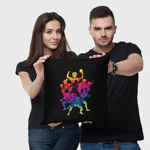 Подушка квадратная Игра в Пинг-Понг / 3D-принт – фото 3