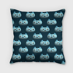 Подушка квадратная Мордочки котов с эффектом 3d Паттерн, цвет: 3D-принт