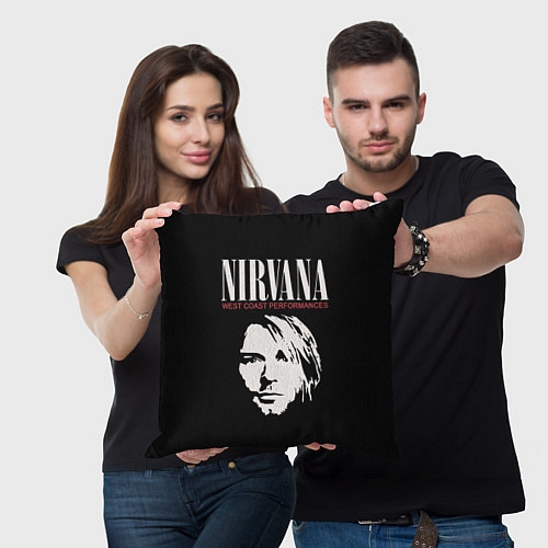 Подушка квадратная NIRVANA Kurt Cobain / 3D-принт – фото 3