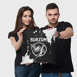 Подушка квадратная Burzum КОТ Краска, цвет: 3D-принт — фото 2