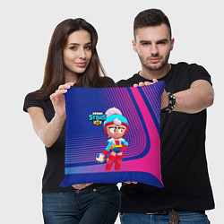 Подушка квадратная BRAWLSTARS JANET ДЖАНЕТ, цвет: 3D-принт — фото 2