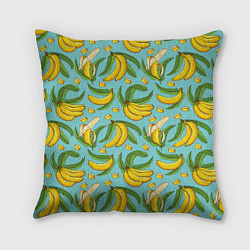 Подушка квадратная Banana pattern Summer Fashion 2022, цвет: 3D-принт