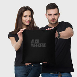 Подушка квадратная Alco weekend, цвет: 3D-принт — фото 2