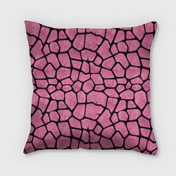 Подушка квадратная Шерсть розового жирафа, цвет: 3D-принт