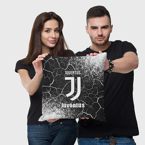 Подушка квадратная ЮВЕНТУС Juventus - Арт / 3D-принт – фото 3