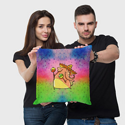 Подушка квадратная Мексиканский веселый слон, цвет: 3D-принт — фото 2