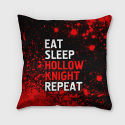 Подушка квадратная Eat Sleep Hollow Knight Repeat Арт, цвет: 3D-принт