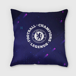 Подушка квадратная Chelsea Легенды Чемпионы, цвет: 3D-принт