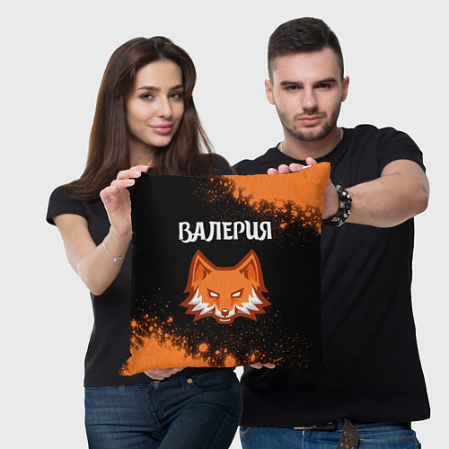 Подушка квадратная Валерия ЛИСА Брызги / 3D-принт – фото 3