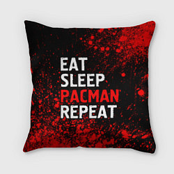 Подушка квадратная Eat Sleep Pacman Repeat Арт