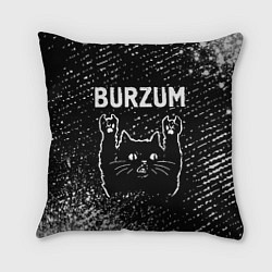 Подушка квадратная Burzum Rock Cat, цвет: 3D-принт