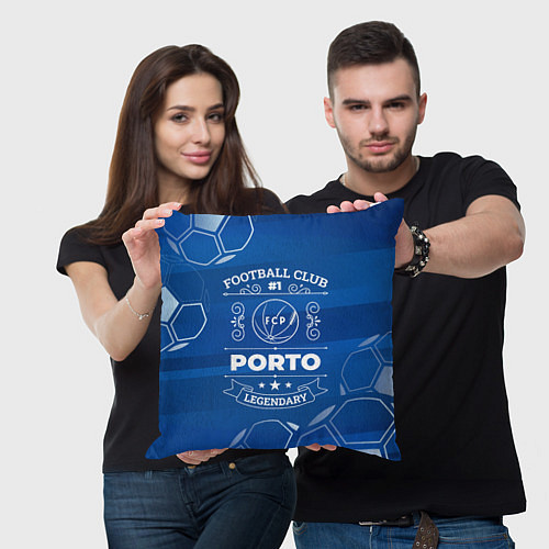 Подушка квадратная Porto - Football Club Number 1 / 3D-принт – фото 3