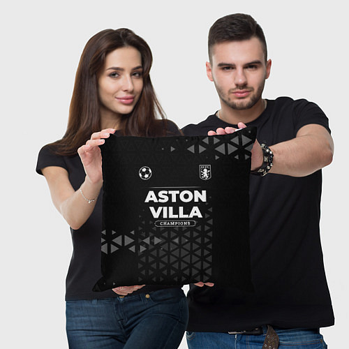 Подушка квадратная Aston Villa Форма Champions / 3D-принт – фото 3