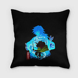 Подушка квадратная Томиока Гию Клинок рассекающий демонов, цвет: 3D-принт