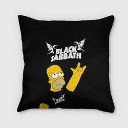 Подушка квадратная Black Sabbath Гомер Симпсон Simpsons