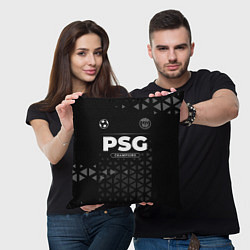 Подушка квадратная PSG Champions Uniform, цвет: 3D-принт — фото 2