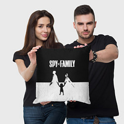 Подушка квадратная Семья шпиона Логотип, цвет: 3D-принт — фото 2