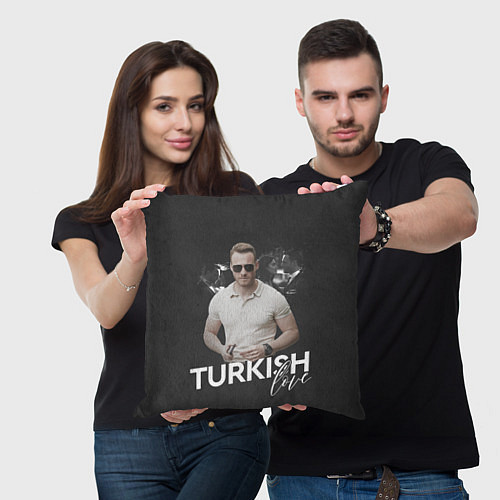 Подушка квадратная Turkish Love Serkan / 3D-принт – фото 3