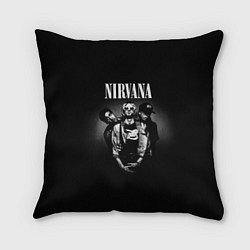 Подушка квадратная Nirvana рок-группа, цвет: 3D-принт