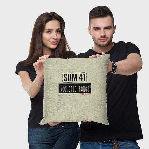 Подушка квадратная Sum 41 - The Acoustics Full Album / 3D-принт – фото 3