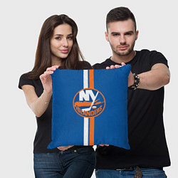 Подушка квадратная Нью-Йорк Айлендерс Форма, цвет: 3D-принт — фото 2