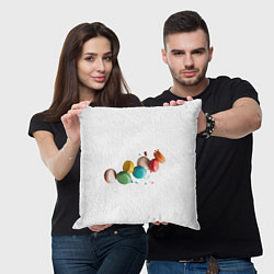 Подушка квадратная Полет макарунов, цвет: 3D-принт — фото 2