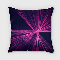 Подушка квадратная Неоновое множество лучей - Розовый, цвет: 3D-принт