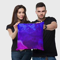 Подушка квадратная Циклон Красок, цвет: 3D-принт — фото 2