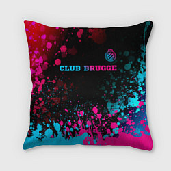 Подушка квадратная Club Brugge Neon Gradient - FS, цвет: 3D-принт