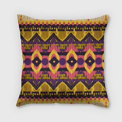 Подушка квадратная Африканский узор орнамент из шерсти Africa Wool Pa, цвет: 3D-принт
