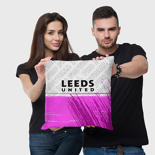 Подушка квадратная Leeds United Pro Football / 3D-принт – фото 3